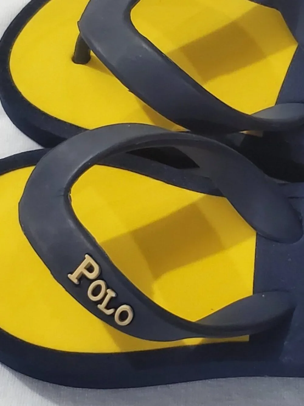 Polo Ralph Lauren Kids summer Flip Flop classic navy/yellow slipper